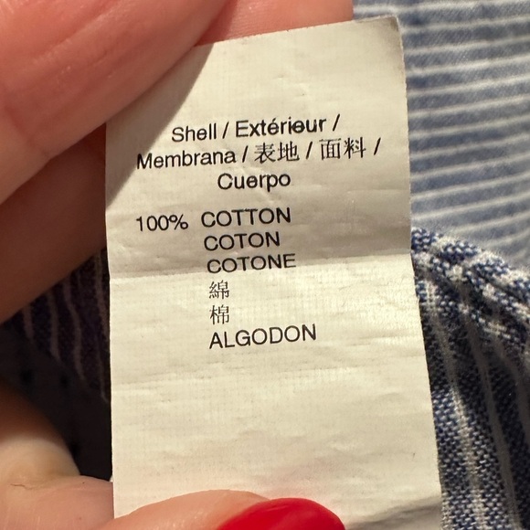 Gap‎ Women's Cotton Blue White Striped Blazer Size 0 Career Business Casual - Picture 4 of 7